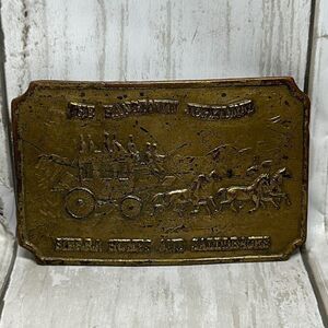 Vintage Belt Buckle The Hangtown Jerklined Sierra Humps and Saddlbacks Wagon